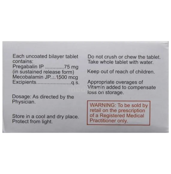 nervmax sr 75mg tablet 10's